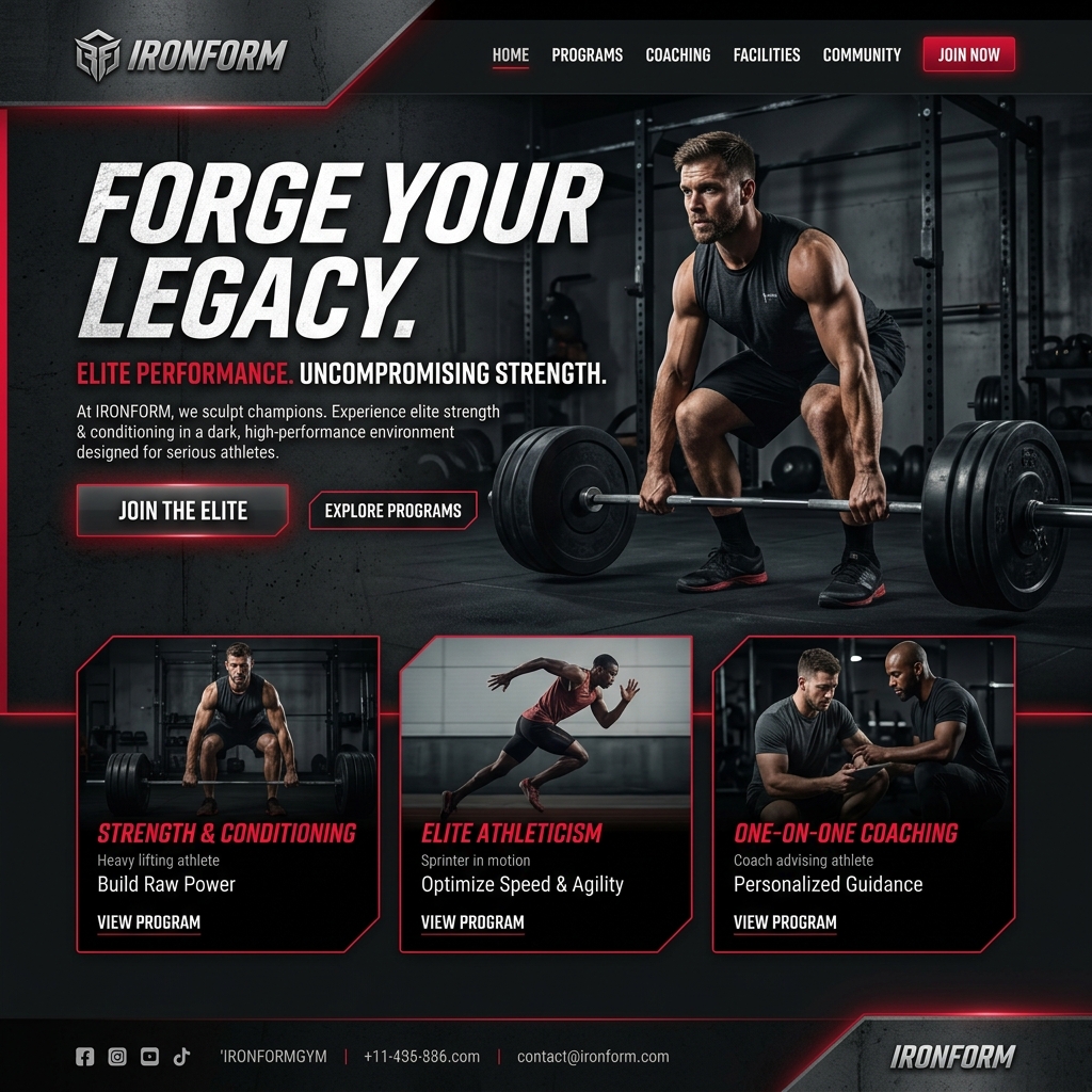 IRONFORM Gym Mockup