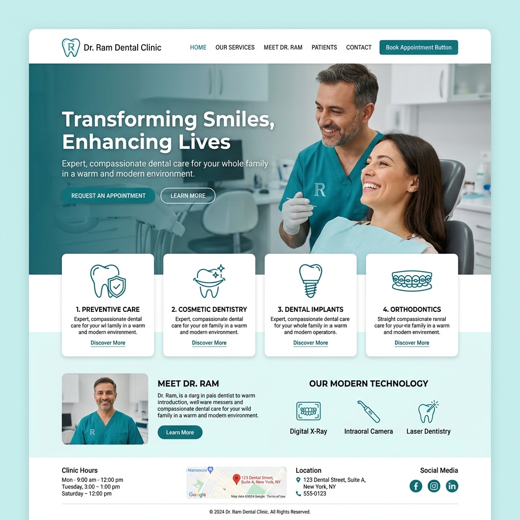 Dr. Ram Dental Clinic Mockup