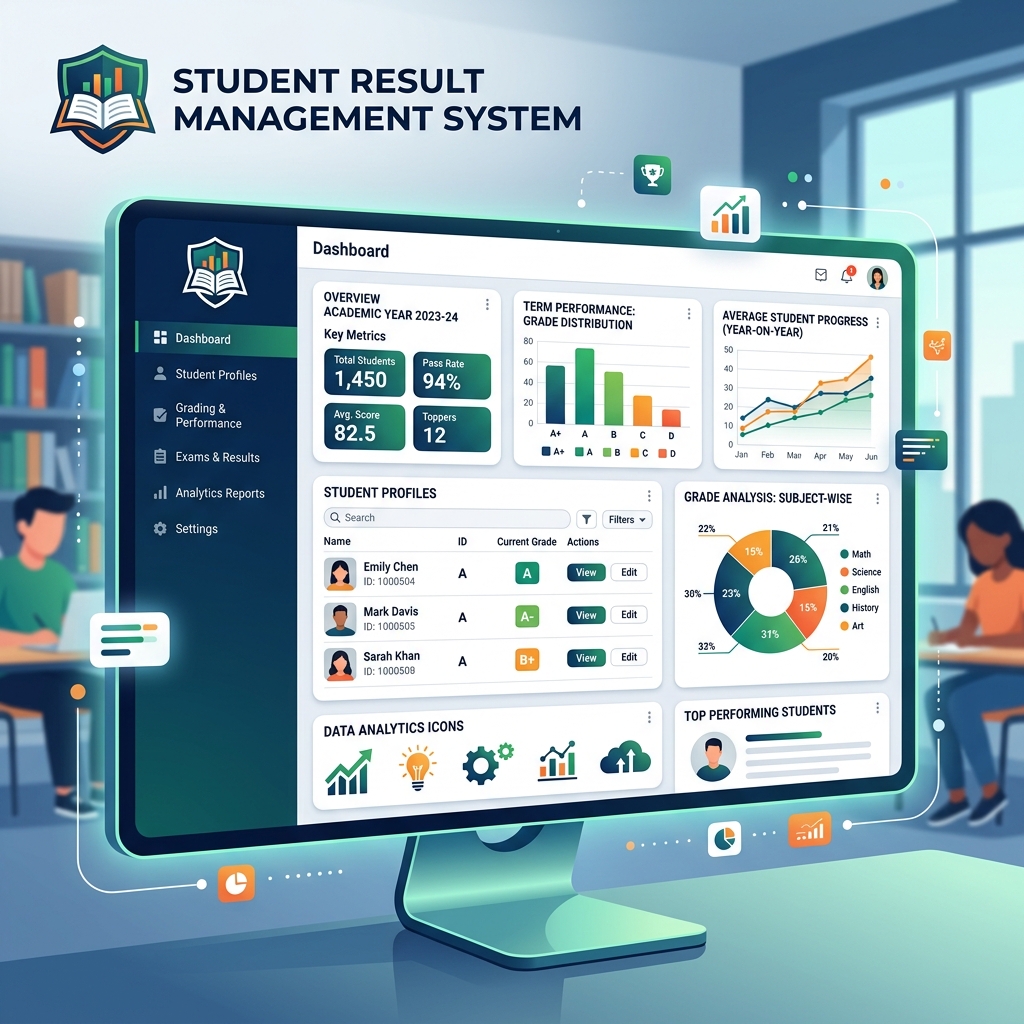 Student Result System Illustration